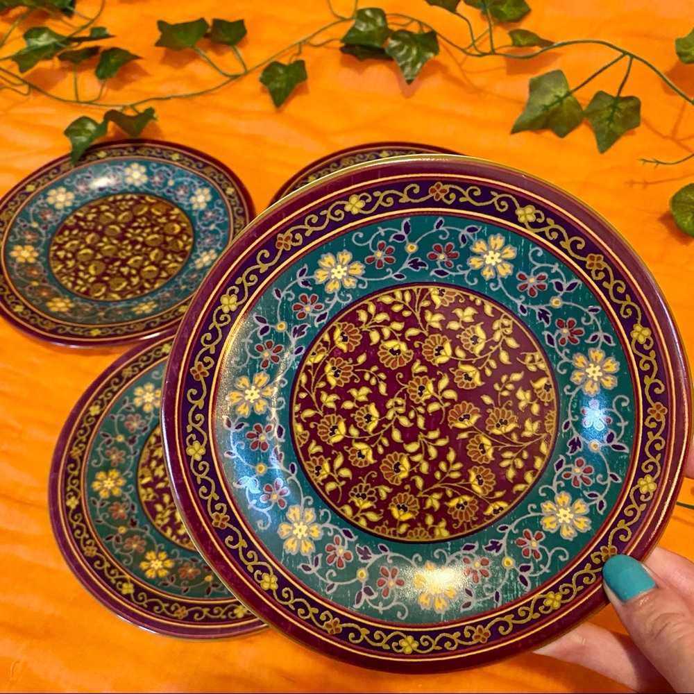 antique bohemian fine porcelain china small plates